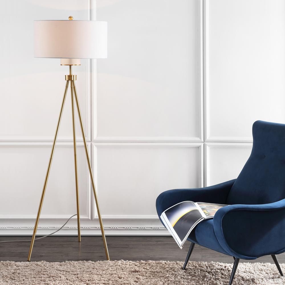 Enrica 66-Inch H Floor Lamp, Brass/Gold