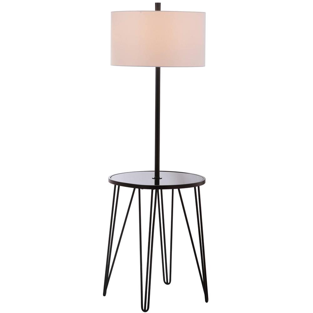 Ciro 58-Inch H Floor Lamp Side Table, Black