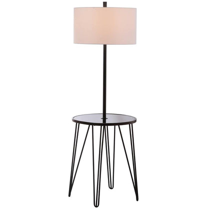 Ciro 58-Inch H Floor Lamp Side Table, Black