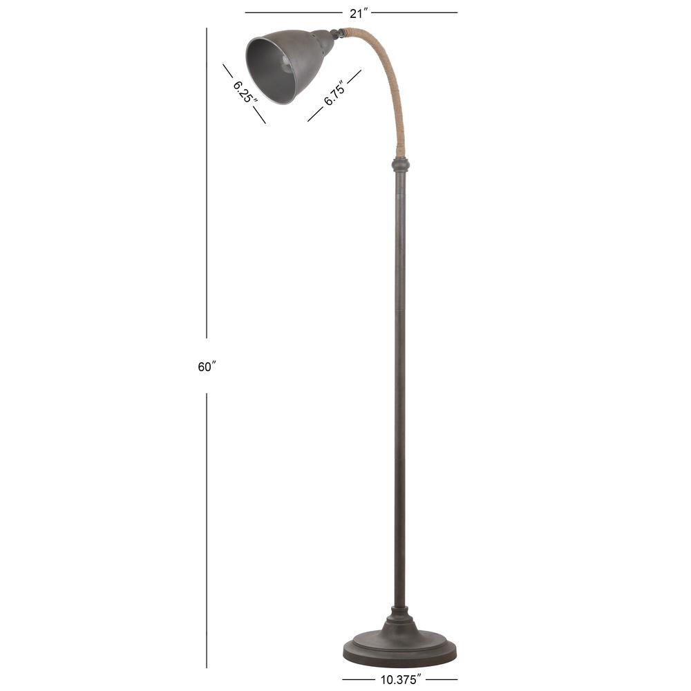 Naldo 60-Inch H Floor Lamp, Dark Grey