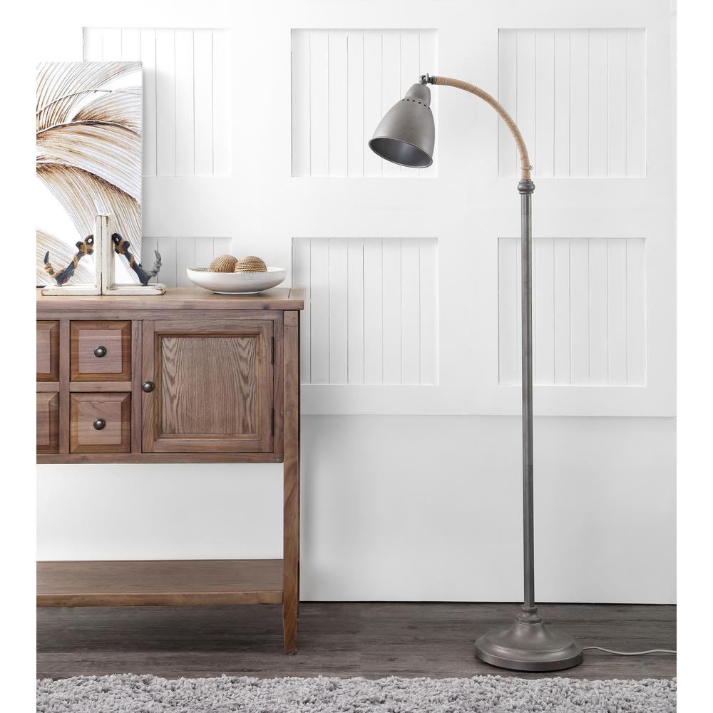 Naldo 60-Inch H Floor Lamp, Dark Grey