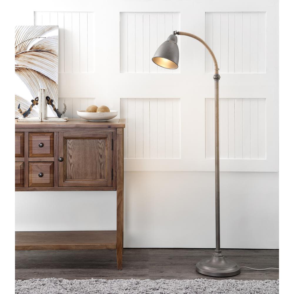 Naldo 60-Inch H Floor Lamp, Dark Grey