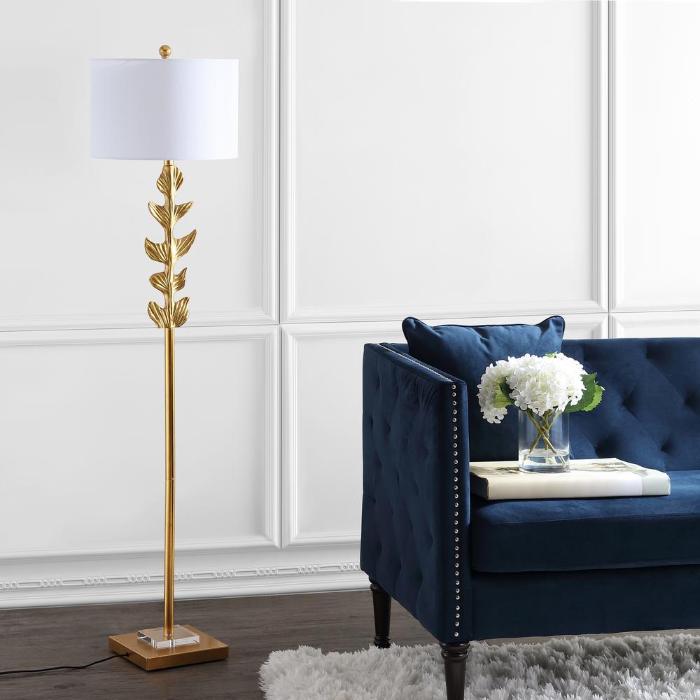 Georgiana Floor Lamp, Gold Leaf