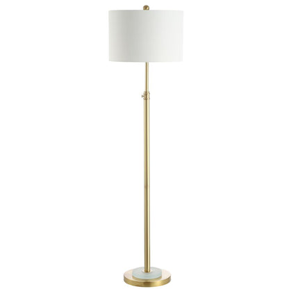 Pierson Floor Lamp, Brass Gold/Frost White