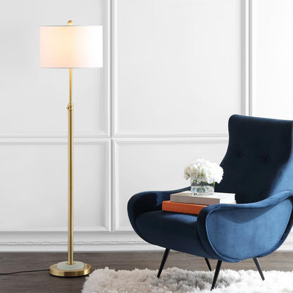 Pierson Floor Lamp, Brass Gold/Frost White