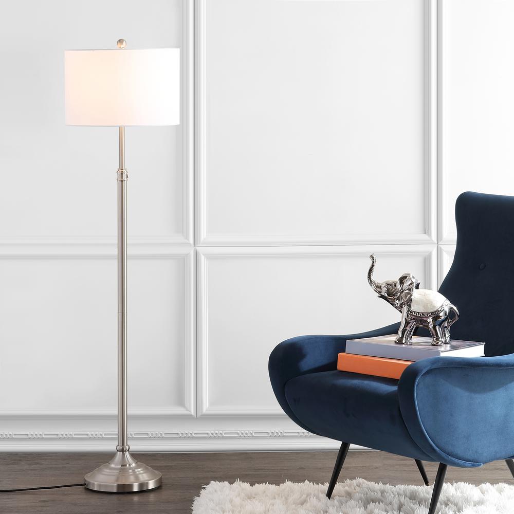 Leeland Floor Lamp, Brush Nickel