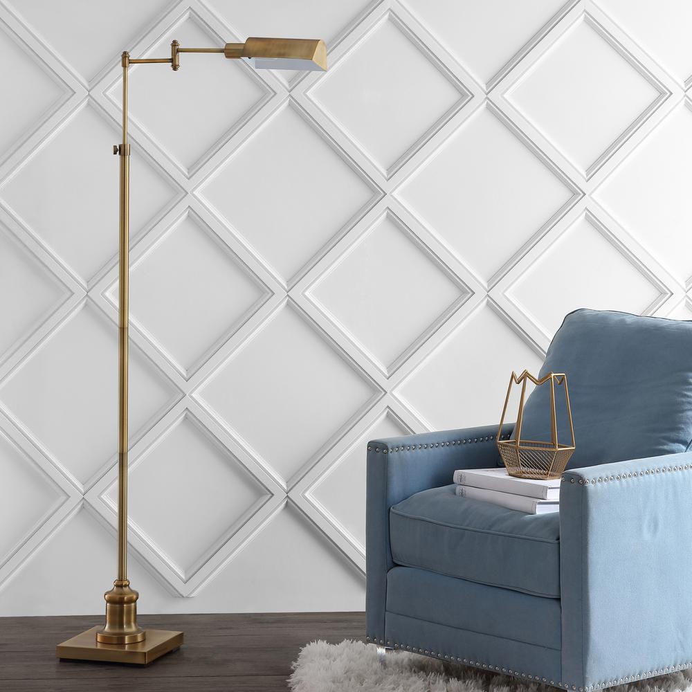 Briggs Floor Lamp, Brass Gold