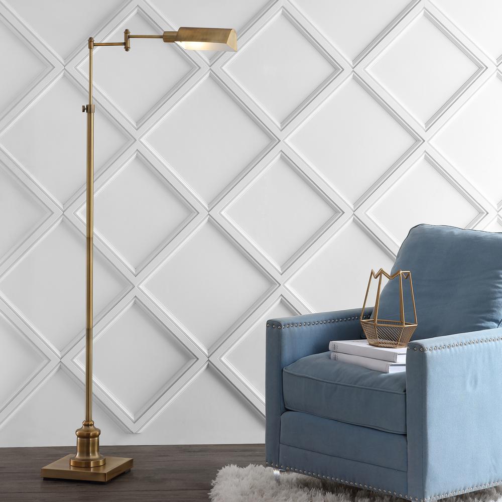 Briggs Floor Lamp, Brass Gold