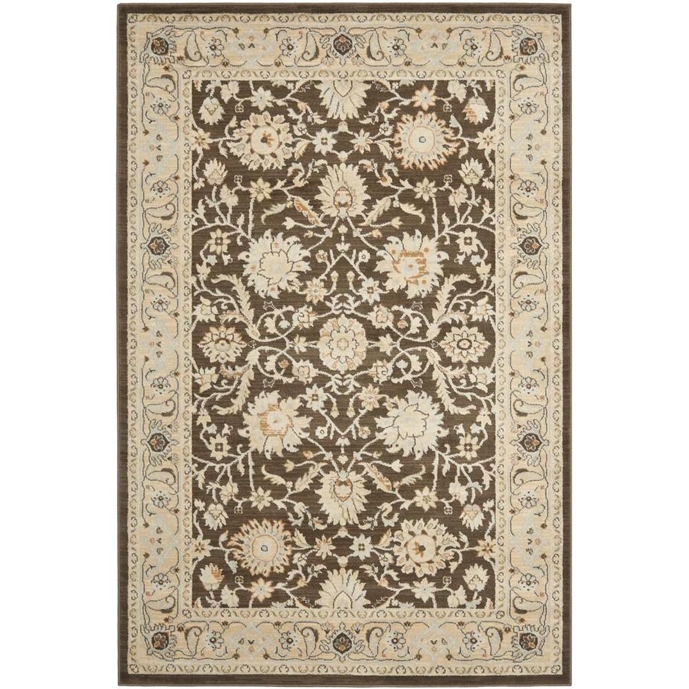 FLORENTEEN, BROWN / IVORY, 5'-1" X 7'-7", Area Rug