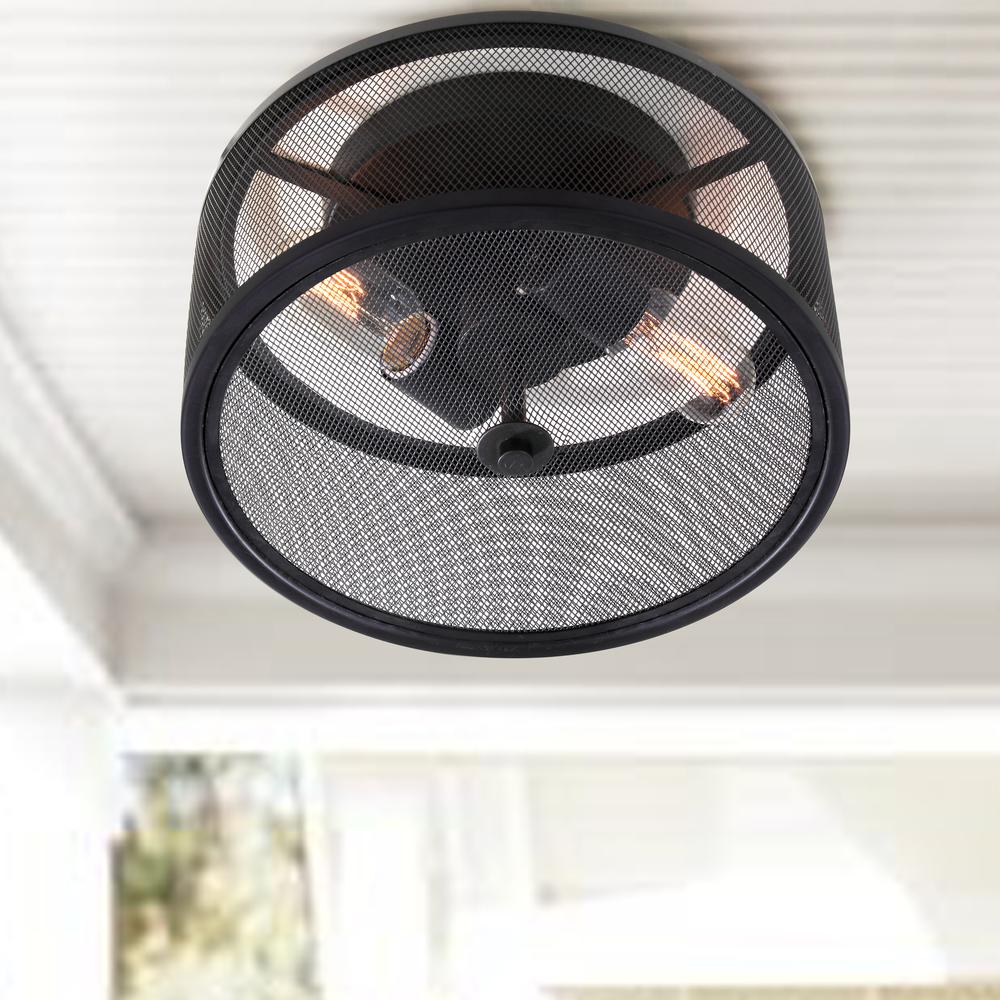 Albina Flush Mount, Black