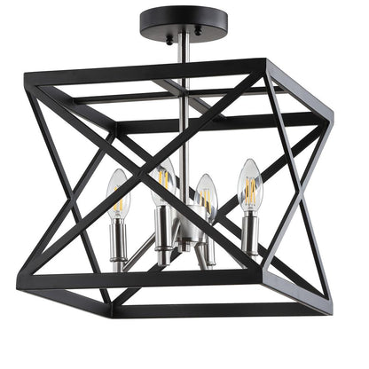 Matias Flush Mount, Black/Nickel
