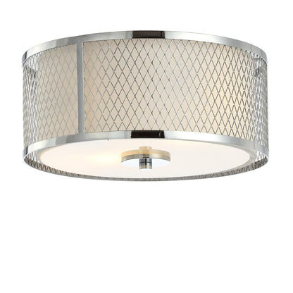 Braydon Flush Mount, Chrome/White