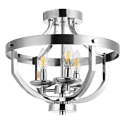 Vanda Flush Mount, Nickel Brass