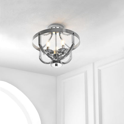 Vanda Flush Mount, Nickel Brass