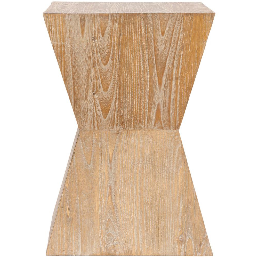 NATAK CURVED OAK SIDE TABLE