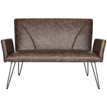 JOHANNES MID CENTURY MODERN LEATHER SETTEE, FOX1701A