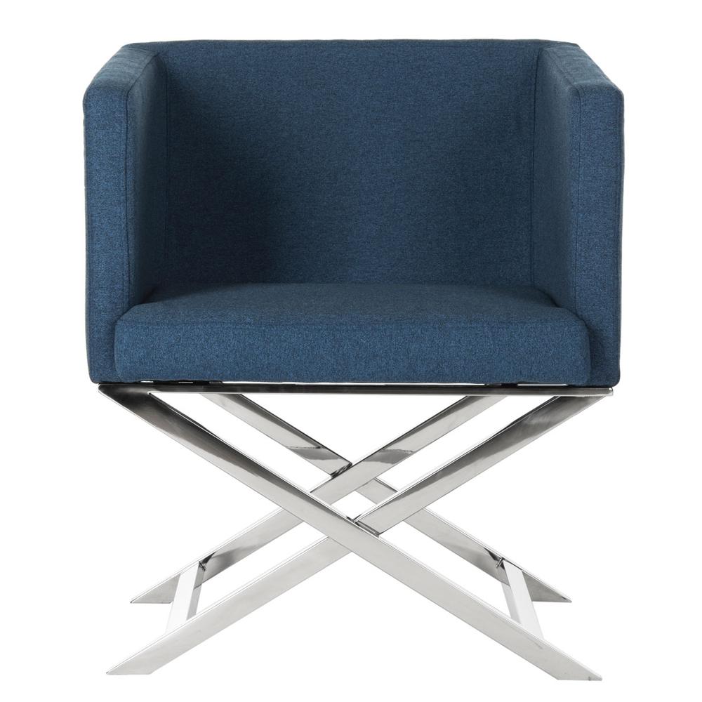CELINE CHROME CROSS LEG CHAIR, FOX2033A