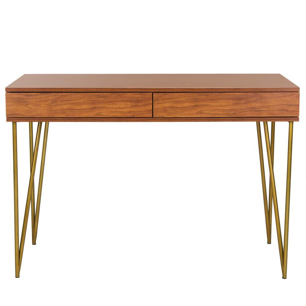 PINE TWO DRAWER DESK, FOX2238A