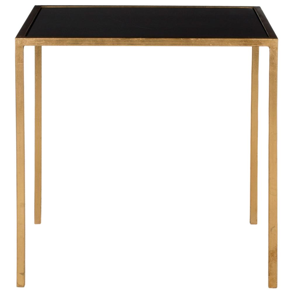 KILEY GOLD LEAF MIRROR TOP ACCENT TABLE, FOX2525B