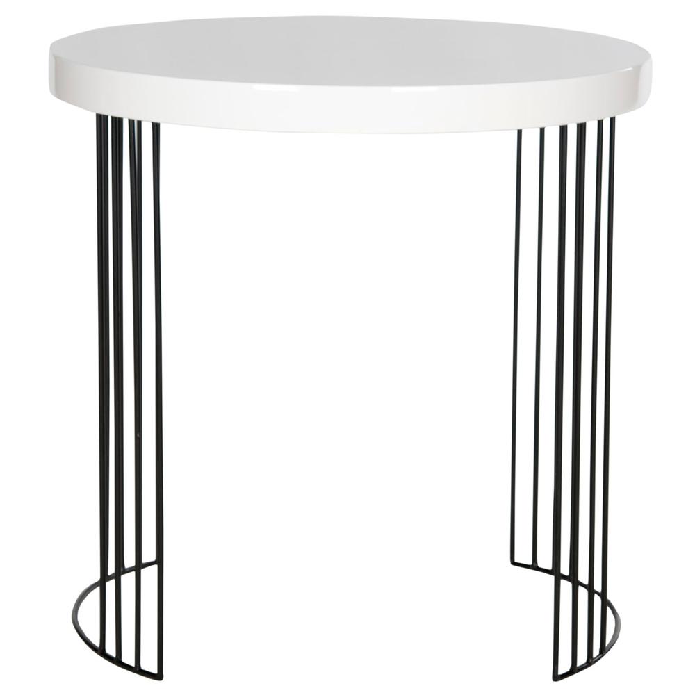 KELLY MID CENTURY SCANDINAVIAN LACQUER SIDE TABLE, FOX4201A