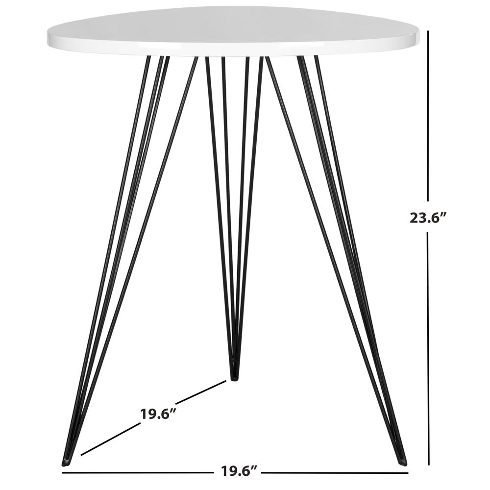 WOLCOTT RETRO MID CENTURY LACQUER SIDE TABLE, FOX4207A