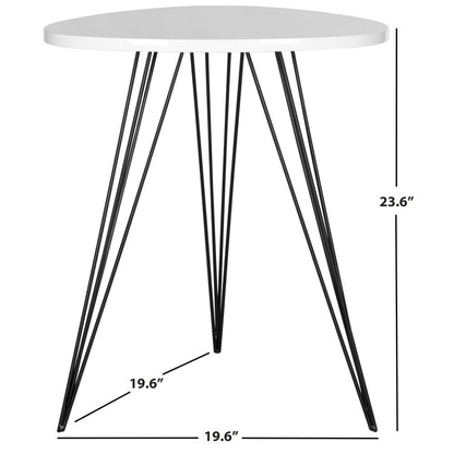 WOLCOTT RETRO MID CENTURY LACQUER SIDE TABLE, FOX4207A