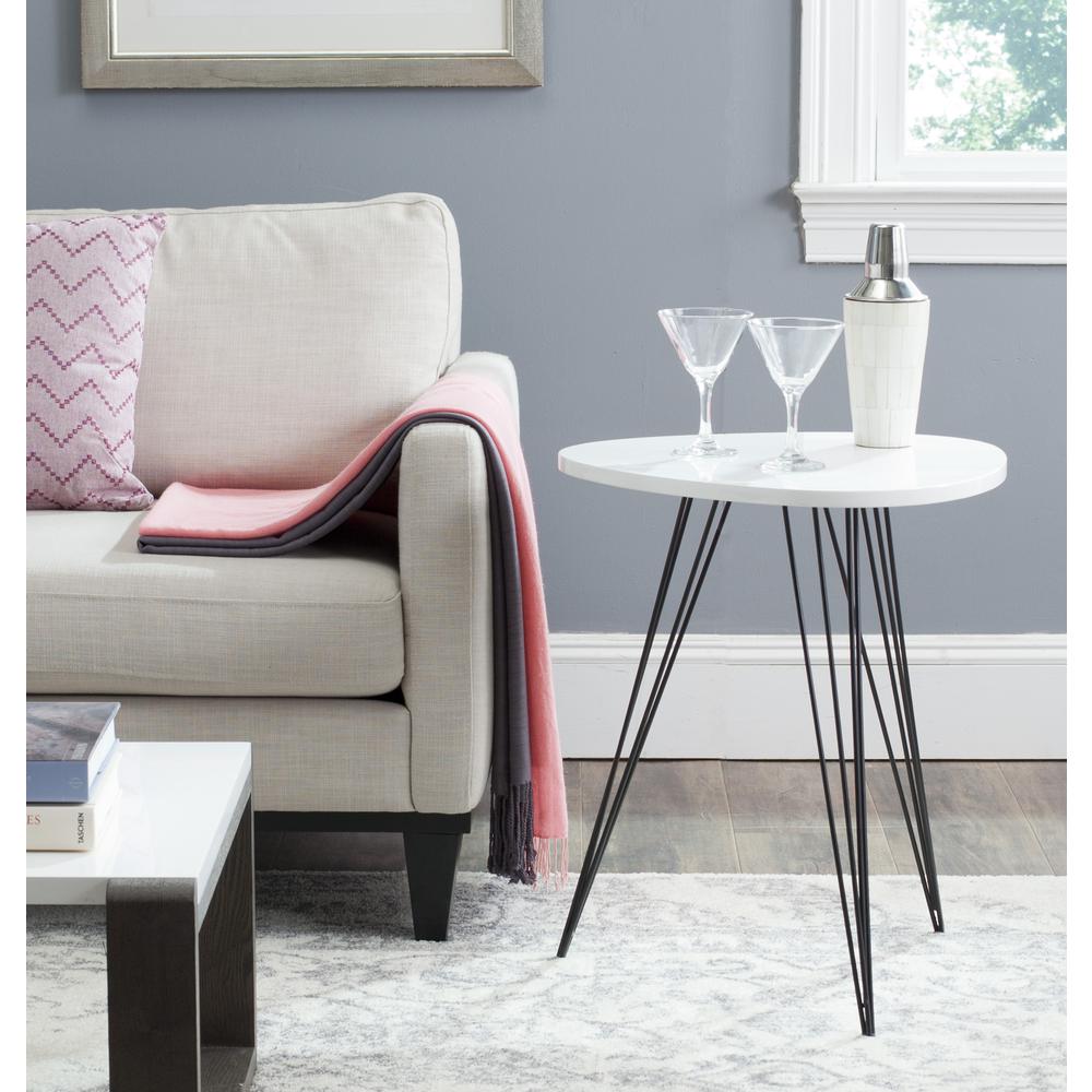 WOLCOTT RETRO MID CENTURY LACQUER SIDE TABLE, FOX4207A