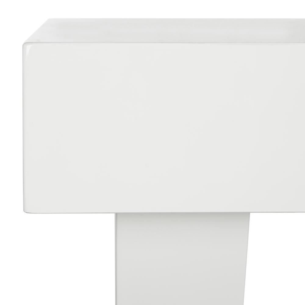ALESSIA MID CENTURY LACQUER ONE DRAWER VANITY DESK