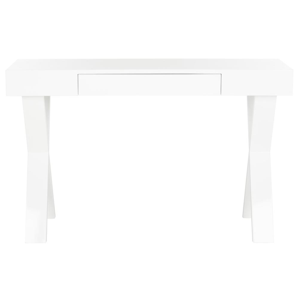 ALESSIA MID CENTURY LACQUER ONE DRAWER VANITY DESK