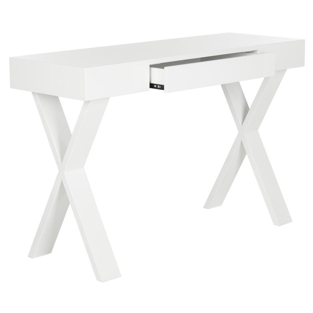 ALESSIA MID CENTURY LACQUER ONE DRAWER VANITY DESK