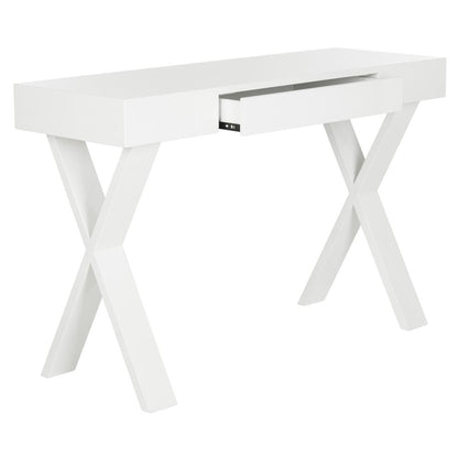 ALESSIA MID CENTURY LACQUER ONE DRAWER VANITY DESK