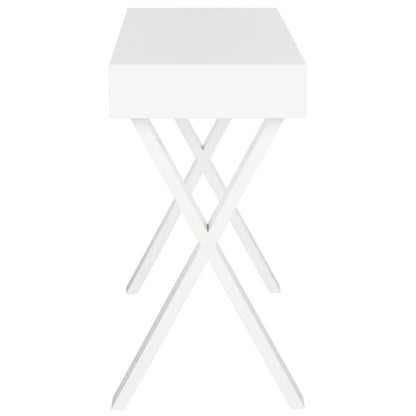 ALESSIA MID CENTURY LACQUER ONE DRAWER VANITY DESK