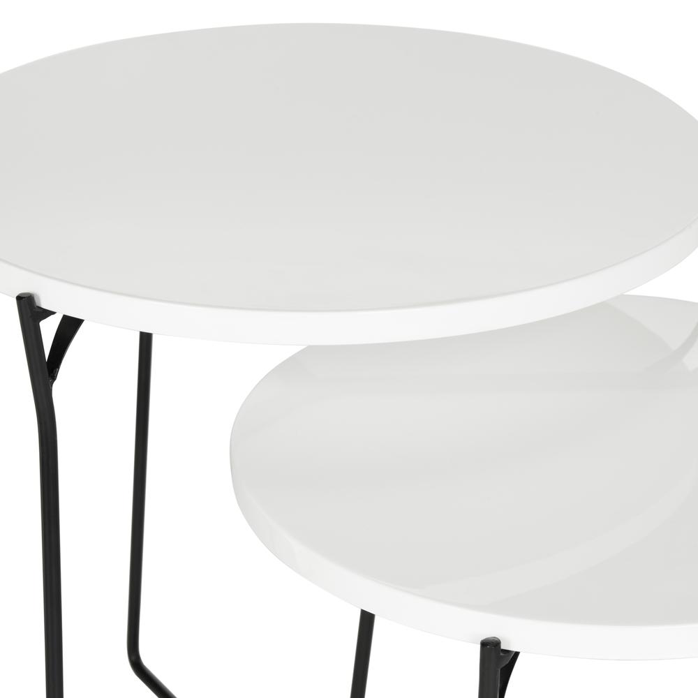 RYNE RETRO MID CENTURY LACQUER STACKING END TABLE