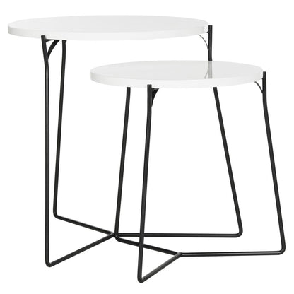 RYNE RETRO MID CENTURY LACQUER STACKING END TABLE