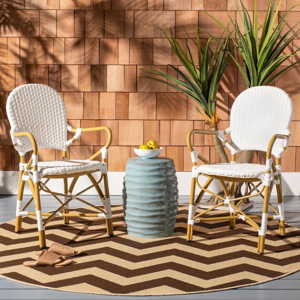 Hooper Indoor-Outdoor Stacking Armchair , White