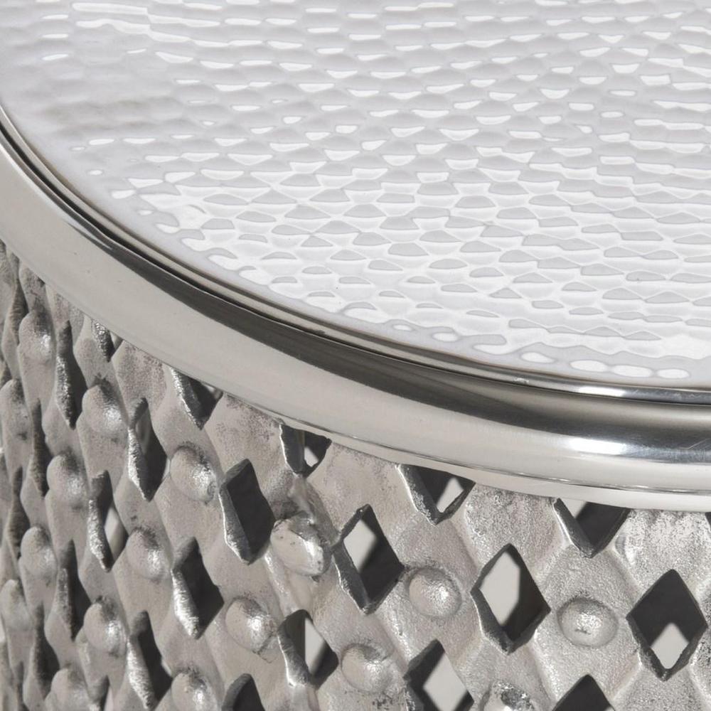 METAL LACE TABLE STOOL