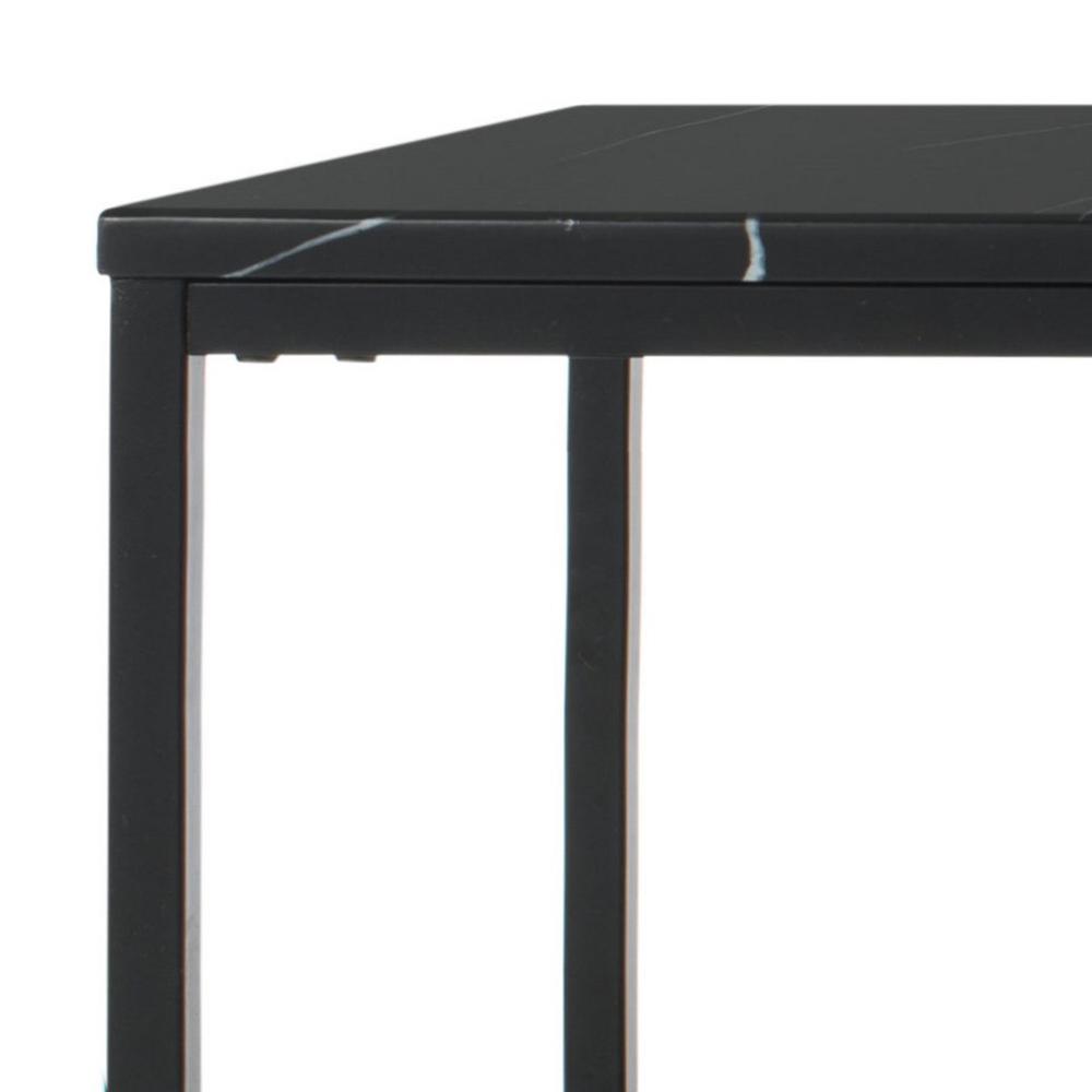 Home Baize Black Rectangle Coffee Table