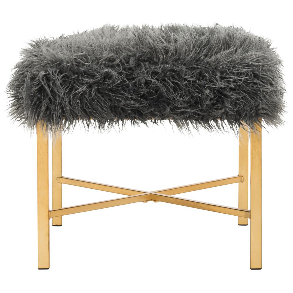 HORACE FAUX SHEEPSKIN X- SQUARE BENCH, FOX6267A