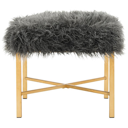 HORACE FAUX SHEEPSKIN X- SQUARE BENCH, FOX6267A