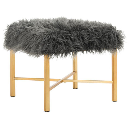HORACE FAUX SHEEPSKIN X- SQUARE BENCH, FOX6267A