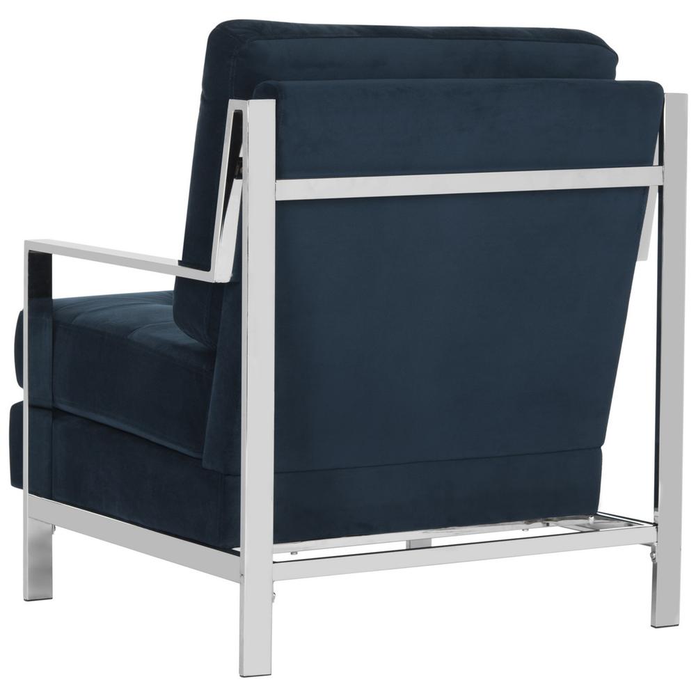 WALDEN MODERN TUFTED VELVET CHROME ACCENT CHAIR, FOX6279B