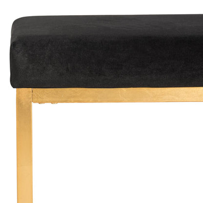 ROWAN CONTEMPORARY GLAM VELVET SQUARE OTTOMAN, FOX6288A