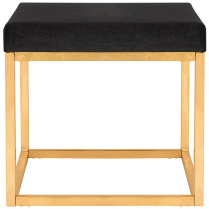ROWAN CONTEMPORARY GLAM VELVET SQUARE OTTOMAN, FOX6288A
