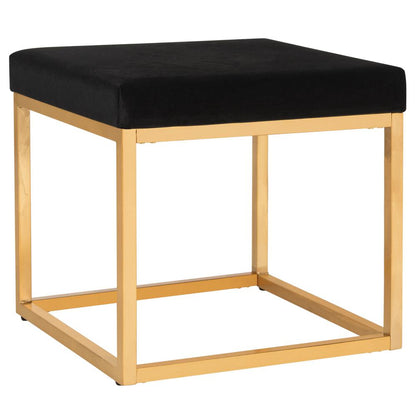 ROWAN CONTEMPORARY GLAM VELVET SQUARE OTTOMAN, FOX6288A