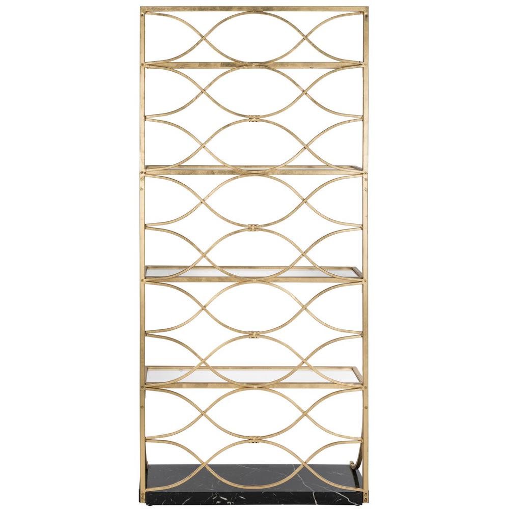 SPANO 4 GLASS TIER MARBLE BASE ETAGERE