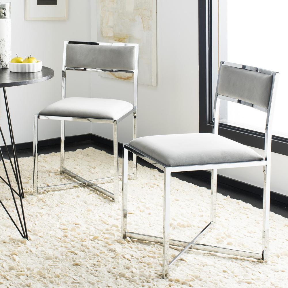MENKEN CHROME SIDE CHAIR, FOX6301B-SET2