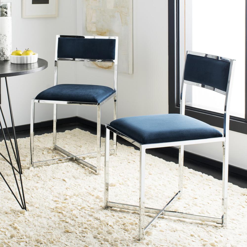 MENKEN CHROME SIDE CHAIR, FOX6301C-SET2