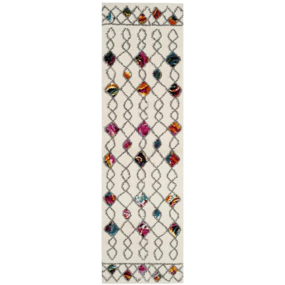FIESTA SHAG, CREAM / MULTI, 2'-3" X 8', Area Rug, FSG361A-28