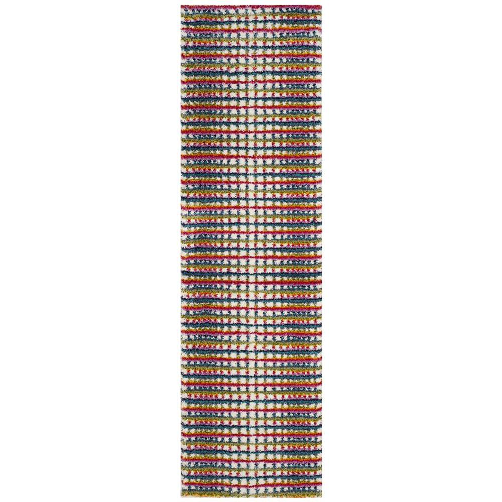 FIESTA SHAG, CREAM / MULTI, 2'-3" X 8', Area Rug, FSG362A-28
