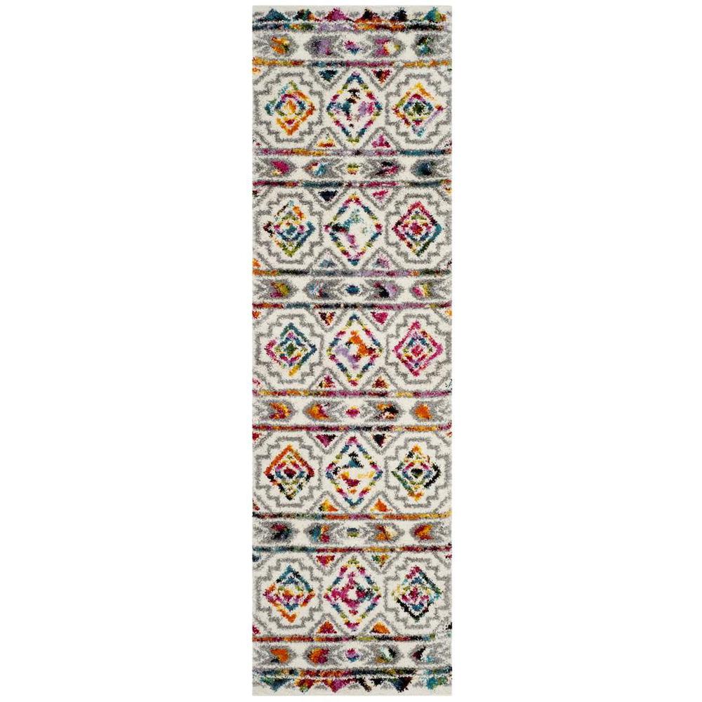 FIESTA SHAG, CREAM / MULTI, 2'-3" X 8', Area Rug, FSG365A-28